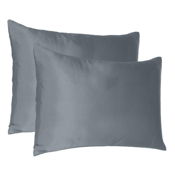 Oussum Taies d'Oreiller en Satin de Soie, Ensemble de 2, Housse d'Oreiller de Luxe, Lit Soyeux, Standard, Grand, Très Grand, Housse de Taie d'Oreiller