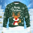 thumbnail image 2 of Men's Christmas Sweaters - Funny Christmas Sweaters for Men - Fun Holiday Pullovers,Dark Green,XL, 2 of 7