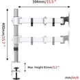 thumbnail image 2 of TEMOGU-Single LCD LED Monitor Mount Stand with Adjustable Arm for 13"-32" Monitor with Desk Clamp and Grommet Mounting Options in The Box - SA-D28-White, 2 of 4