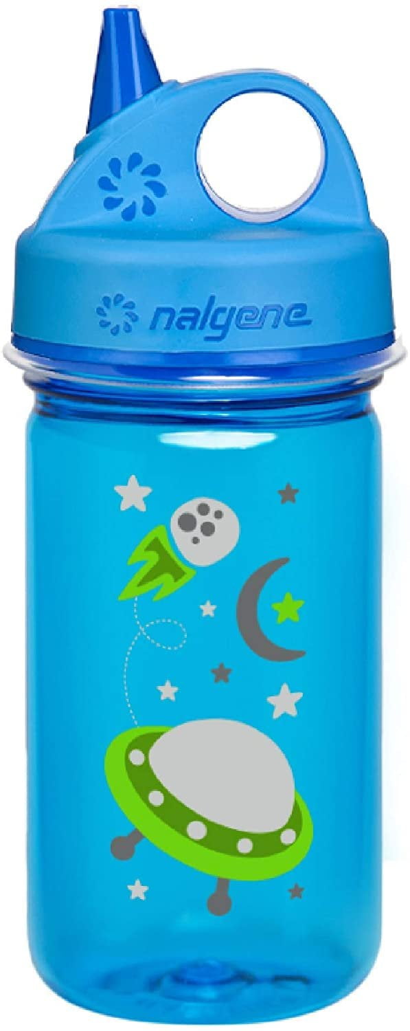 Dishwasher Safe Durable BPA and BPS Free Nalgene Kids Grip-N-Gulp Water Bottles 12 Ounces Leak Proof Sippy Cup Reusable and Sustainable