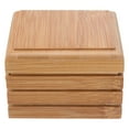 thumbnail image 1 of 1pc Natural Bamboo Soap Dishes Tray Holder Storage Soap Rack Plate Box Container for Bathroom (The Original Wood Color), 1 of 6