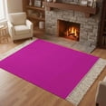 thumbnail image 2 of Kitchen Runner Rugs, Rose Red Solid Color 3'x5' Throw Rug with Tassels, Modern Minimalist Art Washable Soft Floor Carpet Runner for Hallway Bedroom Bathroom Laundry Room, 2 of 9