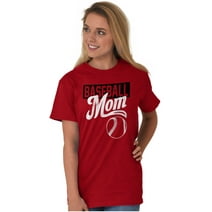 Baseball Mom Cute Proud Sports Mother Women's Graphic T Shirt Tees Brisco Brands 2X