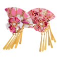 thumbnail image 1 of Japanese Hair Accessories Bridal Hair Ornaments Wedding Cultural Symbolism Cloth Assorted Color for 2Pcs, 1 of 5