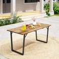 thumbnail image 1 of Rooflare Dining Table, Easy Assembly, Includes Table Top Only, Seats 4-6 People, Suitable for Living Room,Brown., 1 of 6