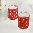 thumbnail image 2 of Yayeee 2 Pack Qtip Holder Dispenser for Bathroom with Lid Cotton Swab Canister, Red Snowman, 2 of 6