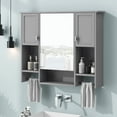 thumbnail image 4 of 35'' x 28'' Modern Wall Mounted Bathroom Storage Cabinet, Bathroom Wall Cabinet with Mirror, Medicine Cabinet with Towels Bar, 4 of 15