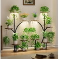 thumbnail image 2 of Plant Stand Indoor with Grow Lights - 2 Pack Corner Plant Shelf, 6 Tiered 47'' Indoor Plant Stands for Multiple Plants, K-Shaped Plant Rack Display Holder, Flower Stands for Living Room Patio Home, 2 of 9