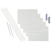 FASÄDE Rings Decorative Vinyl Backsplash 15 sq ft Kit in Gloss White