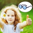 thumbnail image 5 of Gafas de sol perfke Redondas para niños Protección Azul, 5 of 5
