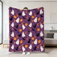 thumbnail image 6 of Halloween Blanket 59.1x39.4in Soft Flannel Throw Spooky Print for Bedroom Travel by OVFUIZ, 6 of 8