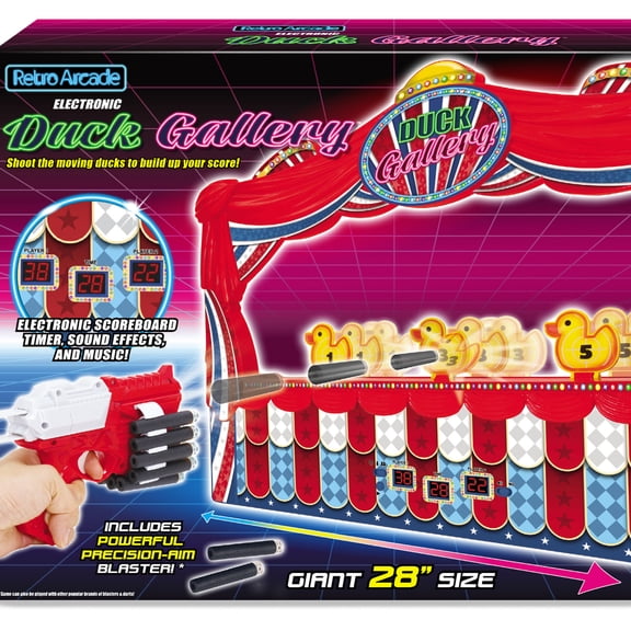 Retro Arcade Electronic: Duck Shooting Gallery (Giant Size) 28" Tabletop Game, Ages 6 