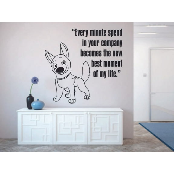 Best Moment of Life Bolt Quote Disney Cartoon Quotes Wall Sticker Art Decal for Girls Boys Room Bedroom Nursery Kindergarten House Fun Home Decor Stickers Wall Art Vinyl Decoration Size (10x10 inch)