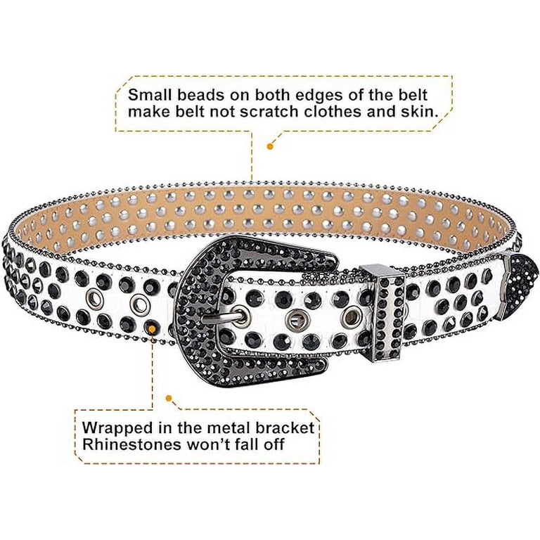 Western cowboy belt. Fashion Rhinestone Belt faux leather. Rhinestone Faux Leather Belt Men & Women Western Cowgirl  main image 4