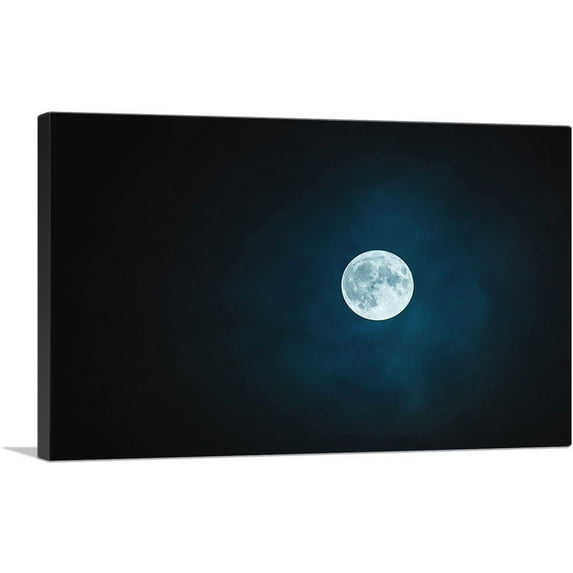 ARTCANVAS Moonlight Home Decor Rectangle Canvas Art Print - Size: 40" x 26" (0.75" Deep)