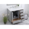 thumbnail image 7 of Elegant Decor Irene 36" Solid Wood and Stone Single Bathroom Vanity in Gray, 7 of 7