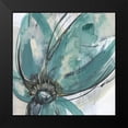 thumbnail image 2 of Goldberger, Jennifer 20x20 Black Modern Framed Museum Art Print Titled - Teal Petals I, 2 of 5
