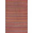 thumbnail image 3 of 5x7 Waterproof, Reversible Plastic Straw Outdoor Rugs for Patios | Also for Camping, RV, Deck, Porch, Balcony, Camp, Patio | Red, Stripe | Size: 5' x 6'11'', 3 of 7