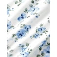 thumbnail image 4 of Blue And White Ditsy Floral Tie Front Ruched Bust Midi Cami Dress For Women, 4 of 5