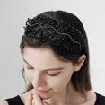 thumbnail image 2 of Tocado de novia Diadema de boda con diamantes de imitación: bandas para el cabello de boda con perlas de cristal y diamantes de imitación vintage, 2 of 6