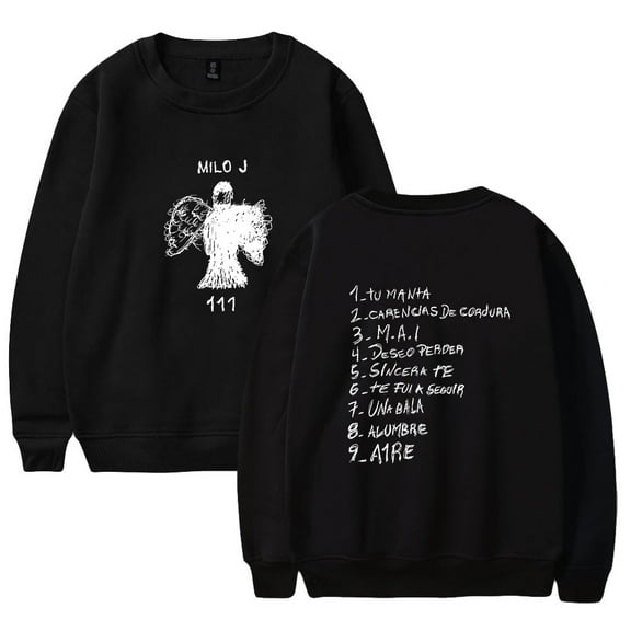 Milo J 111 Album Merch Sweatshirt Young Singer Crewneck Long Sleeve Streetwear Women Men Hip Hop Clothes