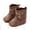 Coffee, variant on RTKFRFLM Baby Leather Boots Vintage Floral Embroidery Soft Sole Booties Black 6-9 Months
