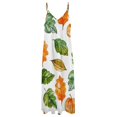 thumbnail image 4 of Autumn Harvest Maple Leaves Thanksgiving Sleeveless Dress Woman Fashion Long Dresses Women's Summer Suit Dress Summer 2025 Women, 4 of 7