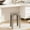 Khaki, variant on Plastic Stackable Stool for Dining Room Bedroom - Round Footstool with Versatile Use as Side Table Extra Seating or Step Stool - Modern Minimalist Design Easy to Move and Store - 18.11 x 11.81in