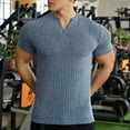thumbnail image 6 of Tee Shirts Mens Qiggri Men's Casual Summer Short Sleeved Solid Color V-neck Loose Elastic Fitness Blouses Shirts Mens Short Sleeve Shirts, 6 of 6