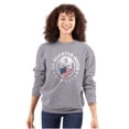 thumbnail image 3 of No Quarter Given Skull American Flag Sweatshirt for Men or Women Brisco Brands S, 3 of 6