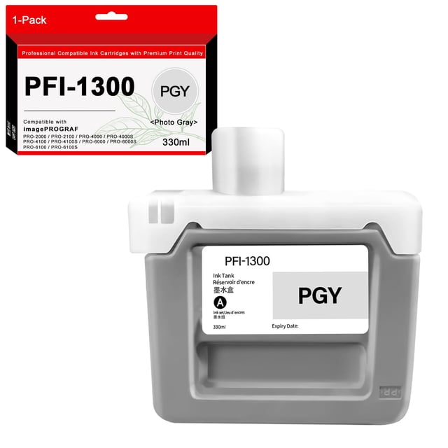 Cartucho de tinta AOTMENDI PFI-1300PGY 330 ml Gris Fotográfico