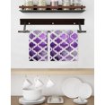 thumbnail image 3 of Purple Morocco Kitchen Dish Towels for Drying Dishes Set of 2, Rustic Country Smear Street Mottled Art Waffle Weave Microfiber Hand Tea Bathroom Towels Quick Dry & Absorbent Towel 15.7x23.6, 3 of 7