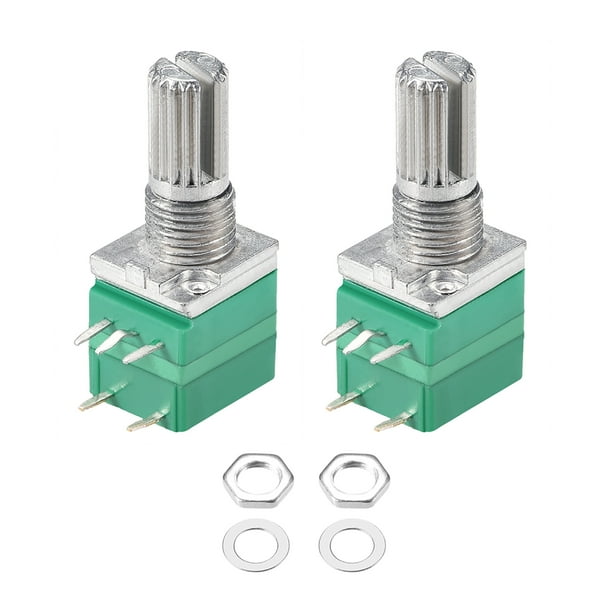 Uxcell 10K Ohm Variable Resistors Single Rotary Carbon Film Taper
