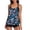 Blue, variant on XUNKUSGA Womens Bathing Suits Tummy Control Casual Loose 2 Piece Flowy Swim Tops with Boy Shorts Fashion Retro Floral Swimsuits For Women for Swimming Beach Party S-2XL Black