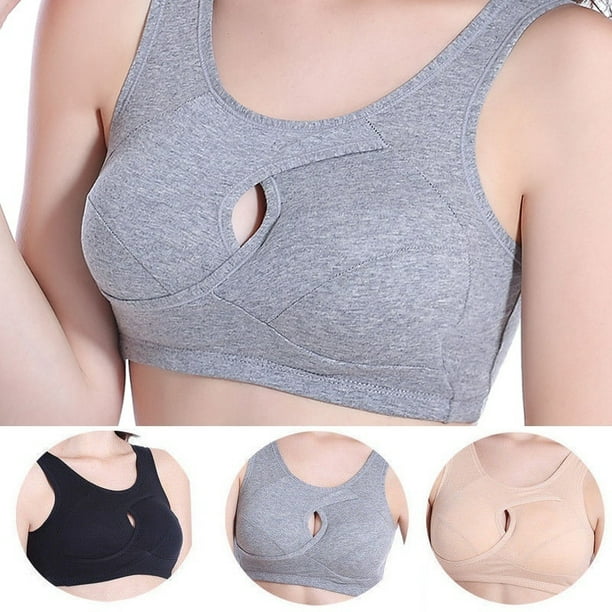 Clearance 2 Packs Sport Bras for Women Fashion Solid Anti-sagging