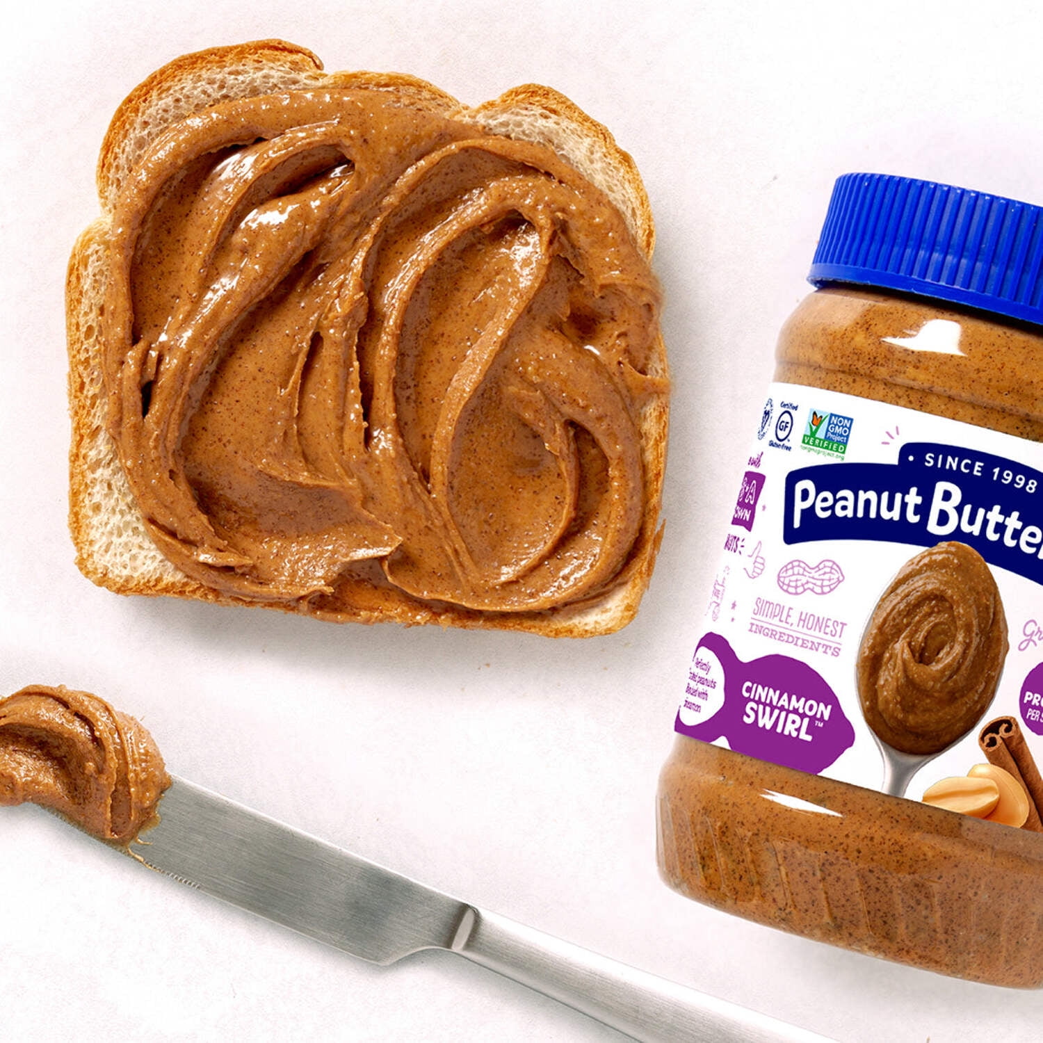 Peanut Butter & Co, Cinnamon Swirl Flavored Peanut Butter Spread, 16 oz, 6 Pack