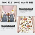 thumbnail image 6 of Fall Pumpkins Leaves Pattern Apron-Garden Aprons for Women with Pockets-Cotton Linen Waterproof Kitchen Cooking Gardening Aprons Adjustable for Kitchen,Cooking,BBQ and Salon 33"x27", 6 of 7