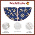 thumbnail image 4 of KLL Anchors and Nautical Christmas Tree Skirt 48" ,Party Decorations Farmhouse for Christmas Decorations Holiday Party, 4 of 6