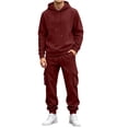 thumbnail image 4 of Nugftut Mens Outfits 2 Piece Hoodie and Cargo Pants Set Sweatsuit with Pockets Casual Outfits, 4 of 9