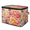 Multicolor 3, variant on ADECORIVY Flowers Chrysanthemum Storage Bin with Lid Fabric Floral Foldable Storage Baskets Boxes for Clothes Shelves Closet Organizer Containers with Leather Handles for Wardrobe