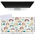 thumbnail image 2 of Rainbow Cartoon XXL Gaming Mouse Pad 35.4 x 15.7 Inch Large Desk Mat with NonSlip Rubber Base and Stitched Edges, Waterproof and Vibrant for Laptop, Keyboard, and Computer, 2 of 6