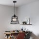 thumbnail image 5 of Lámpara colgante de doble jaula de hierro negra para comedor, decoración de dormitorio, casquillo E27, candelabro industrial con forma de resorte de 20 cm de diámetro, 5 of 6