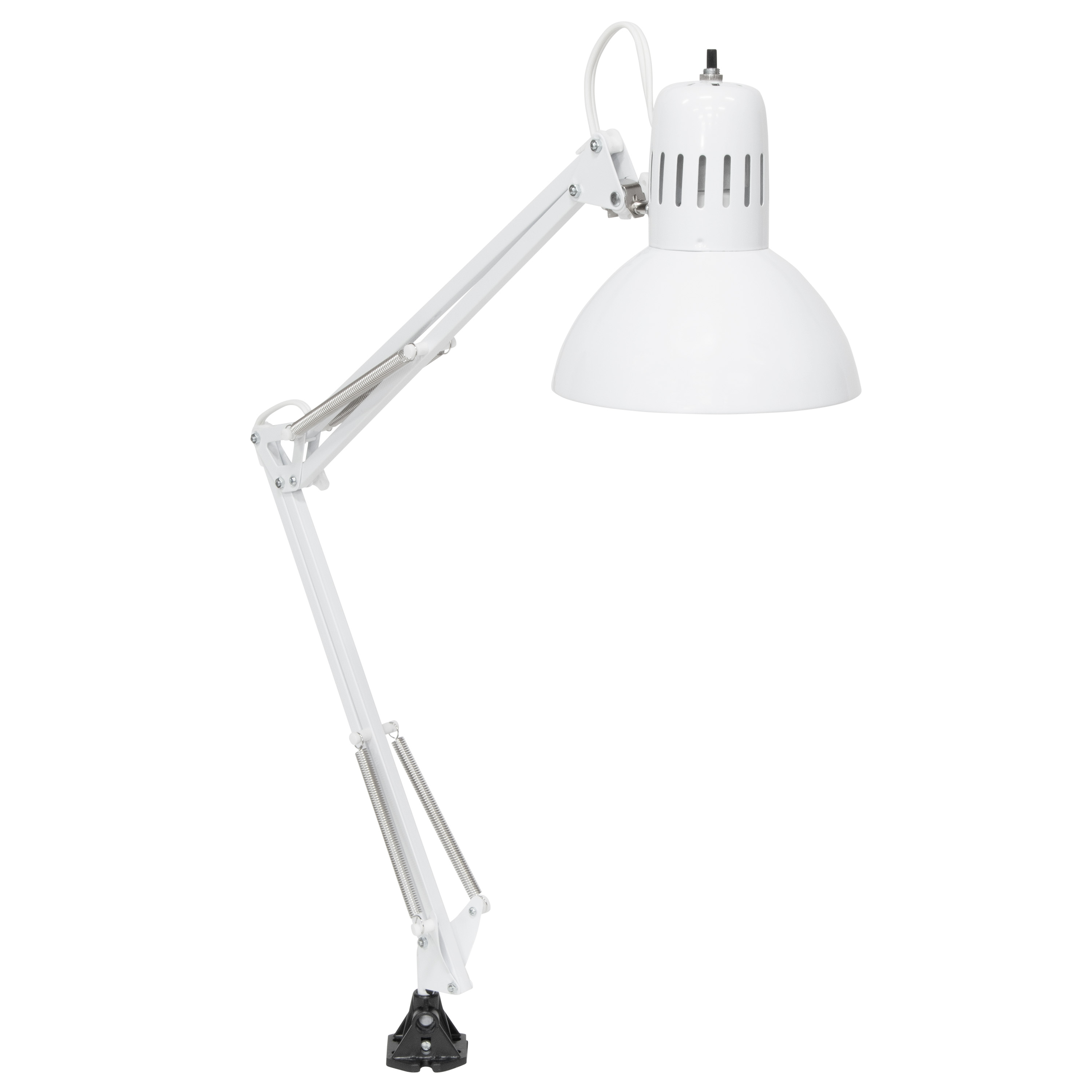 Studio Designs Metal Adjustable Desk Lamp with LED Bulb and Clamp Base