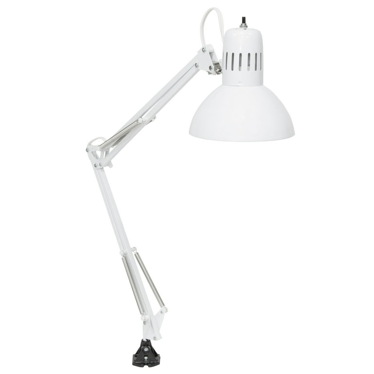 Studio Designs Metal Adjustable Desk Lamp with LED Bulb and Clamp