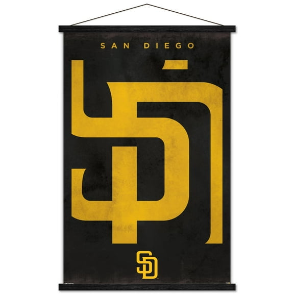 MLB San Diego Padres - Logo 25 Wall Poster with Magnetic Frame, 22.375" x 34"