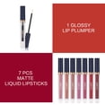 thumbnail image 2 of Set de maquillaje QiBest, 8 unidades, lápiz labial líquido mate y voluminizador de labios, 2 of 8