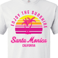 thumbnail image 4 of Inktastic Summer Enjoy the Sunshine Santa Monica California in Pink T-Shirt, 4 of 5