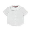 French Toast Little Girls' S/S Peter Pan Lace Trim Blouse (Sizes 4 - 6X)