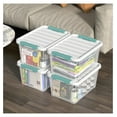 thumbnail image 2 of 20 Quart Storage Bins 4 Pack, Plastic Organizer Bins with Lids - Clear Latching Storage Containers for Home, Clothes, Toys, Books - 16.1 x 11.8 x 8.1 Inch, 2 of 7