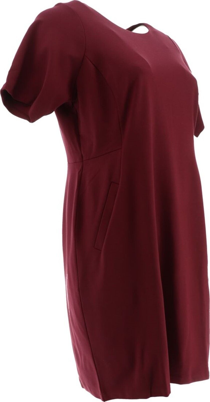 Elbow Sleeve Ponte Sheath Dress 